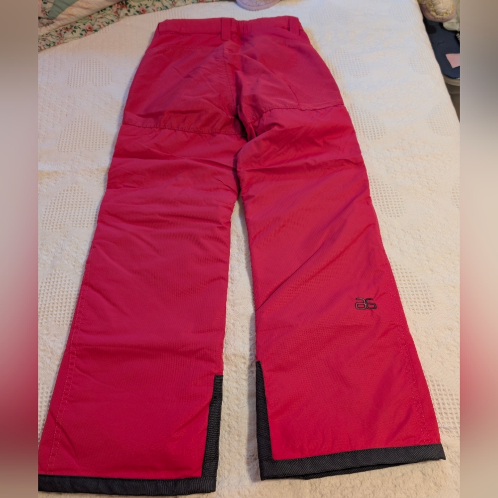 SkiGear Girls Fuchsia Hot Pink Snow Ski Insulated Pants Size L or 14/16